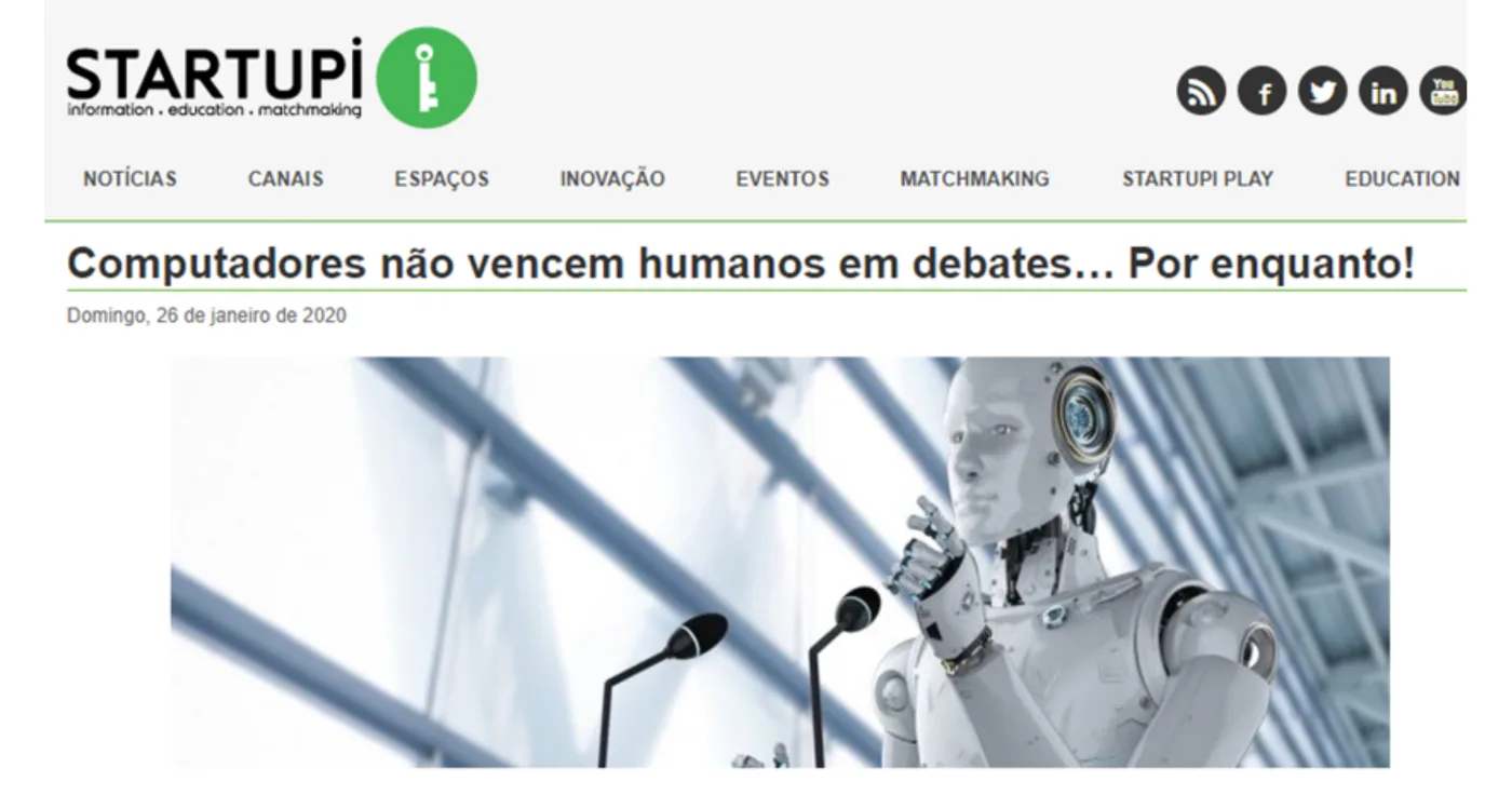 Elemar Jr. no portal Startupi sobre inteligência artificial em debates