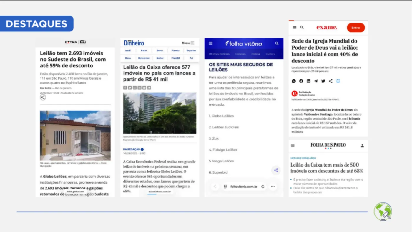 Cobertura simultânea em Extra, IstoÉ Dinheiro, Folha Vitória e Exame
