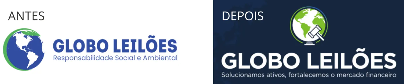 Reposicionamento de marca: do logo antigo ao novo posicionamento Globo Leilões